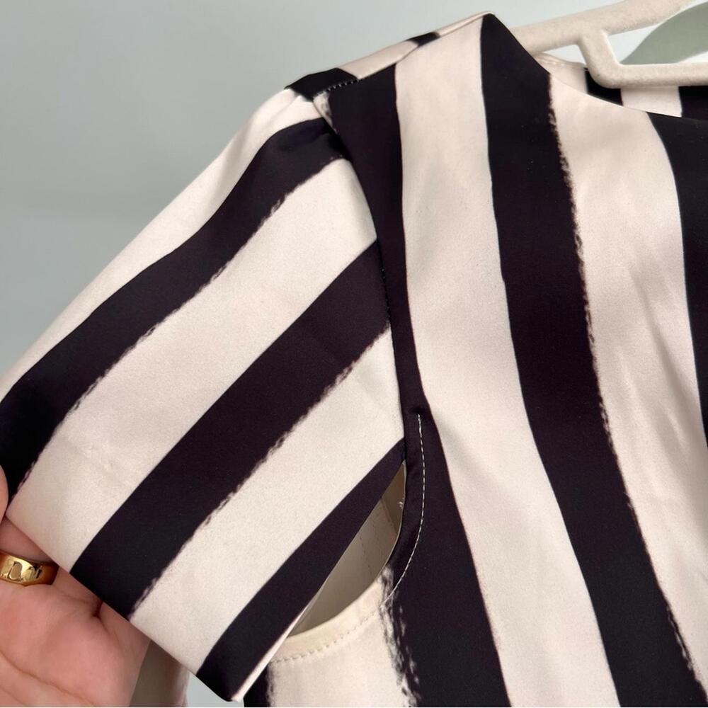 Topshop Black and White Striped Mini Dress - Picture 4 of 8